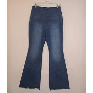 Knox Rose Pull On Flare Jeans Womens Medium Blue High Rise Stretch Boho Bootcut